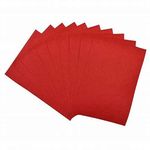 CANVASS Pack of 10 Bright A4 Size Multicolored Stiff Felt Sheet 1mm Thick for Craft (20cm*30cm) (A4 Size, Red)