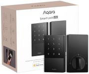 Aqara Smart Lock U50, Keyless Entry Door Lock with Apple Home Key, Bluetooth Electronic Deadbolt Lock, App Remote Control, Supports Apple HomeKit, Matter, Google Home, Alexa, IFTTT, Black