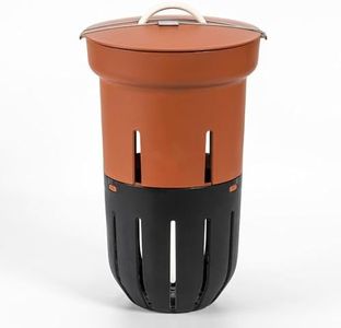 Urbalive Lombricomposteur 12L - pour Le lit Surélevé de Jardin - Bac à Compost pour Déchets Organiques - Sceau Extérieur avec Couvercle- en Plastique Recyclé, Terre Cuite