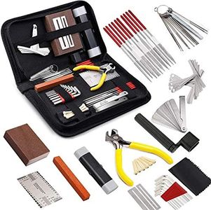 45Pcs Guitar Repairing Maintenance Tool Kit, Bprtcra Guitar Repair Tool Set Guitar Care Cleaning Tool Kit Guitar Repair Tools Setup Kit For Ukulele Bass Mandolin Banjo Guitar