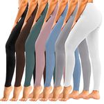 yeuG 7 Pack High Waisted Leggings for Women Tummy Control Soft Workout Yoga Pants