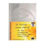 30 x ARK A3 Glass Clear Plastic 90 Micron Strong Punched Pockets (Portrait)