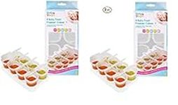 2 X Baby Weaning Food Freezing Cubes Tray Pots Freezer Storage Containers BPA Free