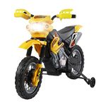 HOMCOM 6V Kids Child Electric Motorbike Ride on Motorcycle Scooter Children Toy Gift for 3-6 Years (Yellow)