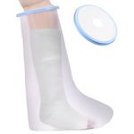 Apasiri Cast Cover Lower Leg for Shower, Reusable Waterproof Cast Protector for Adult Leg, Ankle, Foot, Toe, Watertight Seal Cast Bag Keep Your Cast Dry In The Shower