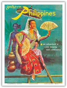 Southern Philippines - An Adventure in Color, Beauty, Rich Contrasts - Singkil Dancers - Vintage World Travel Poster - Master Art Print - 9in x 12in