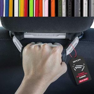 GPCA BackGrip Headrest Grab Handles Designed for Wrangler, Bronco, Sports car, Truck, SUV & More – Patented Car Accessories for Kids, Seniors and Offroad - (Aluminum, Silver)