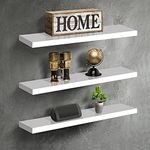 UTOKON 3PCS Wood Wall Floating Shelf,Fashion Storage Organizer Shelves for Home Living Room Bedroom Study Decoration