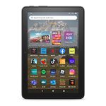 Certified Refurbished Amazon Fire HD 8 tablet | 8-inch HD display, 32 GB, 30% faster processor, designed for portable entertainment, 2022 release, with ads, Black