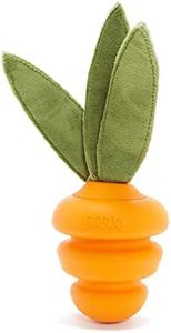 Barkbox Scented Food Themed Dog Toys & Chews, Tough Rubber & Nylon Super Chewer Treat Dispensing Puzzle Toys, Balls, & Teething Toys for Small, Medium, & Large Dogs & Puppies, Deep Roots Carrot