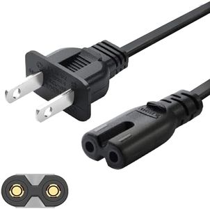 Chanzon Xbox one s 360 Ps5 Ps4 AC Power Cable for Sony PS3 Microsoft,Soundbar,Sharp Toshiba Hisense jvc Samsung TV,HP Printer 1-15P IEC320 C7 7A 125V Universal Non-Poliarized Cord(UL Listed)