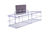 ZURATO Wall Mounted Stainless Steel Multi Purpose Bathroom Shelf/Rack/Kitchen Shelf/Bathroom Shelves and Racks Steel Wall Mounted Organizer for Home (Set of 1)