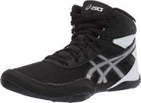 ASICS Kid's Matflex 6 Grade School Wrestling Shoes, K12, BLACK/SILVER