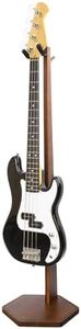 STRICH Bass Guitar Stand, HardWood 44.1" Height Floor Guitar Dispaly, Walnut Guitars Holder with Hanger for Home, Studio (FH-2, Bass Display)