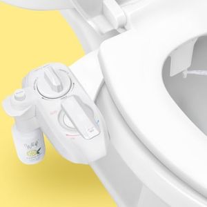 LUXE Bidet Whift 320 Bidet With Built-In Deodorizing Spray, Non-Electric Warm Water Bidet Attachment For Toilet Seat, Lemon Spray Included, Easy Slide-In Install, Rear & Feminine Wash (White)