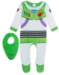 Disney Baby Boys Toy Story 4 Buzz Lightyear Babygrow + Bandanna 9-12 Months