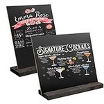 Mini Chalkboard 2Pcs, Vintage Double Sided Wooden Blackboard, Small Chalk Board with Stand, Message Tabletop Board for School, Wedding, Birthday, Bar and Party Event Decoration