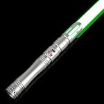 Smooth Swing Dueling Lightsaber, RGB 16 Colors Changeable Light Sabers with 9 Sound Fonts, Light Saber for Adults, Silver