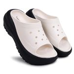 CASSIEY Latest Comfortable & Lightweight Women's Casual Clogs/Sandals for Girl's and Women's | Anti-Skid | Waterproof Heel Sandals for Girls/Ladies- Black