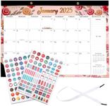 KINGTLE 2025-2026 Wall Desk Calendar with Stickers，Monthly Hanging Desk Calendar,Monthly Academic Planner Runs from January 2025 to June 2026, Big Calendar Planner,18 Months,17'' x 12''