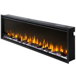 PuraFlame Herman 60 Inch Smart Linear Electric Fireplace - Premium Flame with 9 Colors, Clean Design, Recessed in-Wall or Wall-Mount or Free Standing, Compatible with Alexa and Google Assistant