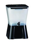 Tablecraft H953 3-Gallon Beverage Dispenser Black and Clear