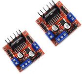 Kiro&Seeu 2PCS L298N Motor Drive Controller Board Module Dual H Bridge DC Stepper Motor Compatible with Ar-duino Electric Projects Smart Car UNO MEGA R3 Mega2560