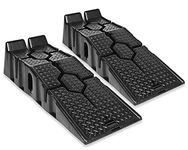 Set of 2 Car Ramps Heavy Duty Black, 3 Ton Plastic Ramp for Car, 33cm Extra Wide Car Maintenance Ramps Lifting Tools