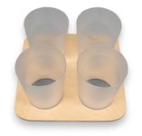 Personalised 4-Hole Drinks Tray: Elevate Your Beverage Experience with Customization for Holidays and Gatherings - Sturdy Beer Holder Adds a Personal Touch to Any Occasion