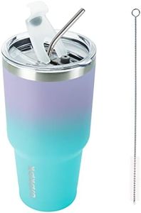 BJPKPK 30oz Tumbler Stainless Steel Double Wall Vacuum Insulated Mug with Straw and Lid for Women and Men,Oasis