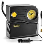 WindGallop Car Tyre Inflator Air Compressor Car Tyre Pump 12v Electric Tyre Pumps for Cars Air Pump with Tyre Pressure Gauge and Inflator Small Car Pumps for Tyres Valve Adaptors (Yellow)