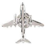 Shining Jewel by Shivansh – Silver-Plated Brass Aeroplane Design Brooch for Men on Sherwanis, Suits, Jackets and Tuxedos (SJ_9074)