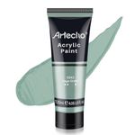 Artecho Acrylic Paint, Sage Green (120ml / 4.05oz) Tubes, Art Craft Paints for Canvas Painting, Rock, Stone, Wood, Fabric, Art Supplies for Professional Artists, Adults, Students, Kids