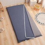 100% Soft Futon Cover for Traditional Shikibuton Floor Futon Mattress,Washable Cotton Tatami Mat Protective Cover with Zipper,Dust Cover without Mattress Machine Wash,Gray1,80x190cm/31x75