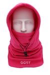 GG ST Balaclava Windproof Ski Mask Winter Thermal Fleece Hood Heavyweight Neck Warmer Snood Outdoor Sports Face Covers Hat for Men & Women Pink