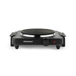 Progress EK4353P Single Electric Hot Plate - Camping Stove, Table Top Electric Cooker, Portable Kitchen Hob with Carry Handles, Non-Slip Feet, Variable Heat Settings, Holiday Homes/Caravans, 1500W