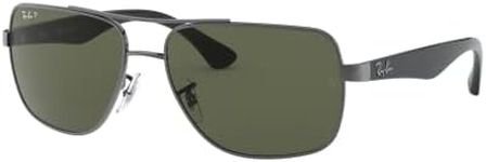 Ray-Ban Men's RB3483 Metal Square S