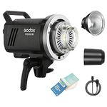 Godox MS300-V Compact Studio Flash, 300W GN58 5800K Speedlite, 0.1-1.3s Recycle Time Strobe Light, Bowens Mount, MS300V Speedlight with 2.4G Wireless X System and 10W LED Modeling Lamp