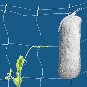 HHTHH White Trellis Netting 4x100 ft Heavy Duty Garden Trellis Netting Polypropylene Plant Support Net for Climbing Vegetables Fruits Flowers