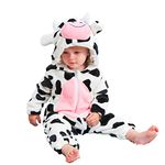 QZERPLAY Unisex Children Cow Animal Costumes Cartoon Outfit Romper 120