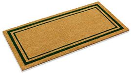 Kempf Double Border XXLarge Coco Coir Mat, Rubber Vinyl Backing, Great for Double Doors, Indoor Outdoor Entrance Rug, 24 x 72-Inch, Black