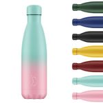 Chilly's Water Bottle - Stainless Steel and Reusable - Leak Proof, Sweat Free - Gradient Pastel - 500ml