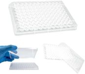 Kashi Scientific Clear 96-Well Microplate with Lids, 250ul Sterile Microplate with Round Bottom [Pack of 10]