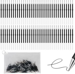 Tophoniex 200Pcs Beadable Pens Refills Ballpoint Pens Refills 1.0mm Beadable Pens Supplies Pen Refills for Plastic Bead Pens Bead Pens Ballpoint Pen Students Teacher (2.44 Inch, Black Ink)