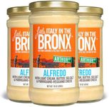 Little Italy Bronx Alfredo Sauce - Alfredo Pasta Sauce, Spaghetti Sauce, White Cheese Sauce, Fettuccine Alfredo, Keto, No Preservatives- 15oz (3-Pack)