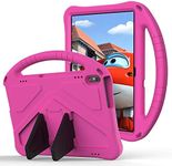 Tading Kids Case for Lenovo Tab M10/P10, Children Friendly EVA Foam Protective Stand Handle Cover Case for Lenovo Tab M10(TB-X605L/X605F) /M10 HD(X505L/X505F) [Not for M10 HD 2nd Gen X306F] - Hot Pink
