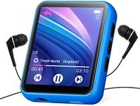 32GB MP3 Player with Bluetooth 5.0, Portable HiFi Lossless Sound MP3 Music Player and FM Radio, Voice Recorder, E-Book, Pedometer, 2.4 Inch Full Touch Screen Sports MP3 Player, Maximum Support 128GB