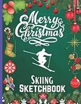 Merry Christmas Skiing Sketchbook: 