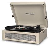 Crosley CR8017A-DU Voyager Vintage Portable Vinyl Record Player Turntable with Bluetooth Receiver and Built-in Speakers, Dune