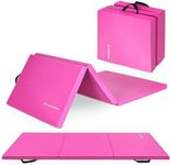 BalanceFrom 6x2 Feet 3-Panel Folding Gymnastics Mat – 2-Inch Thick Pad with Vinyl Surface and Carrying Handles for Tumbling, Yoga, Pilates, Home Workouts, and Martial Arts